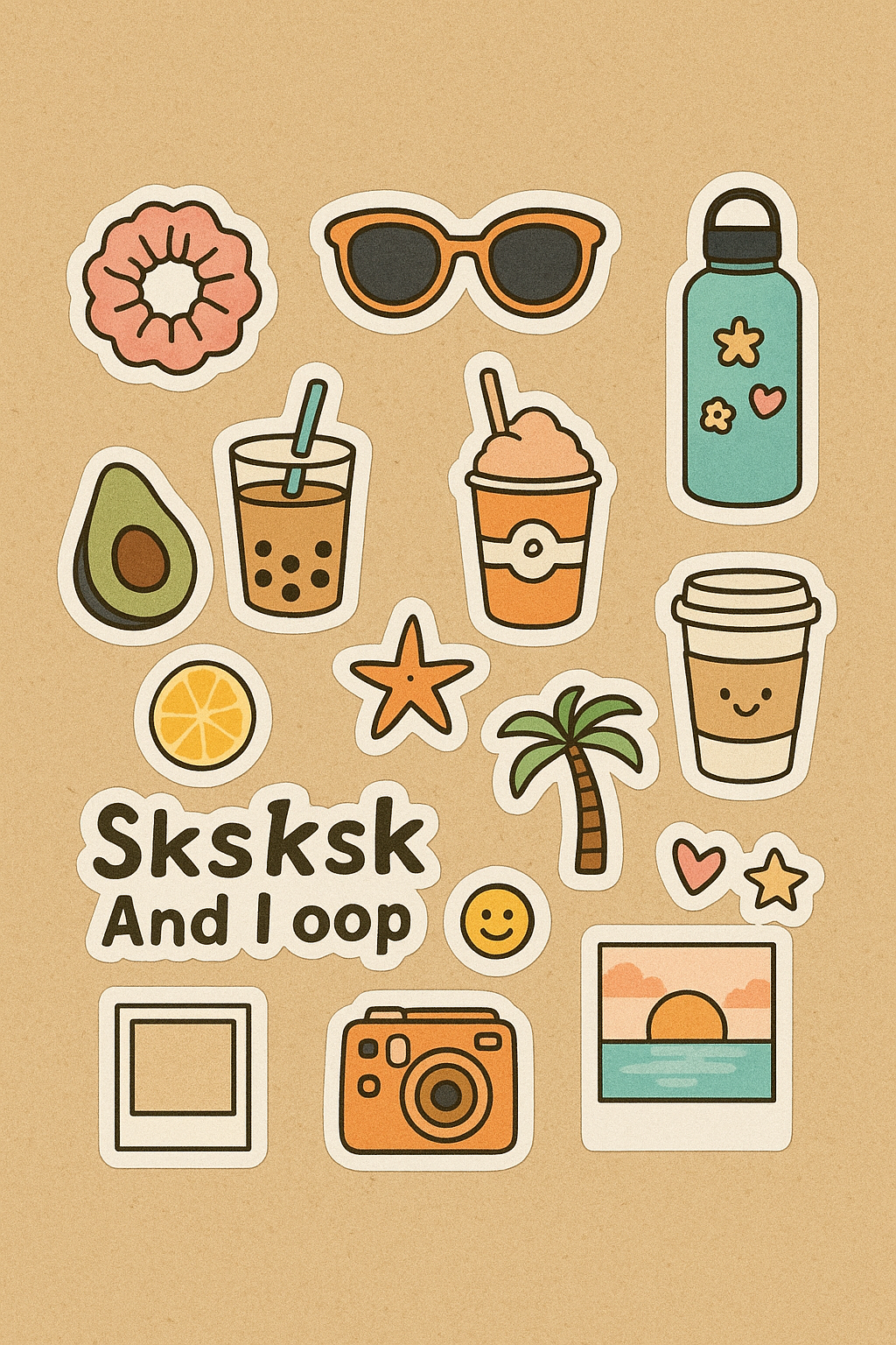 Sksksk sticker set
