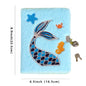 Cartoon Fishtail Pearl Plush Children's Cute Notebook With Lock