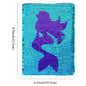 Cartoon Fishtail Pearl Plush Children's Cute Notebook With Lock
