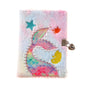 Cartoon Fishtail Pearl Plush Children's Cute Notebook With Lock