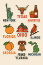 USA sticker set